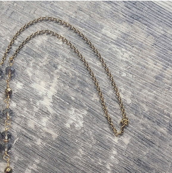 ARTISAN BOHO BRASS GEMSTONE NECKLACE - Picture 4 of 5